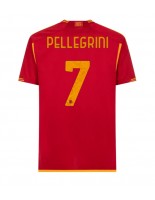 AS Roma Lorenzo Pellegrini #7 Domácí Dres 2023-24 Krátký Rukáv